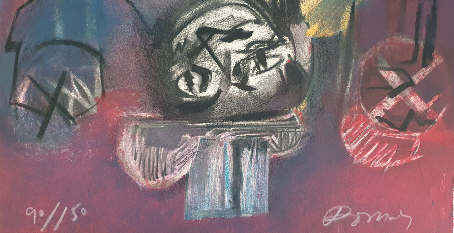 Banqueiro, da colecção Profissões, serigrafia de Júlio Pomar