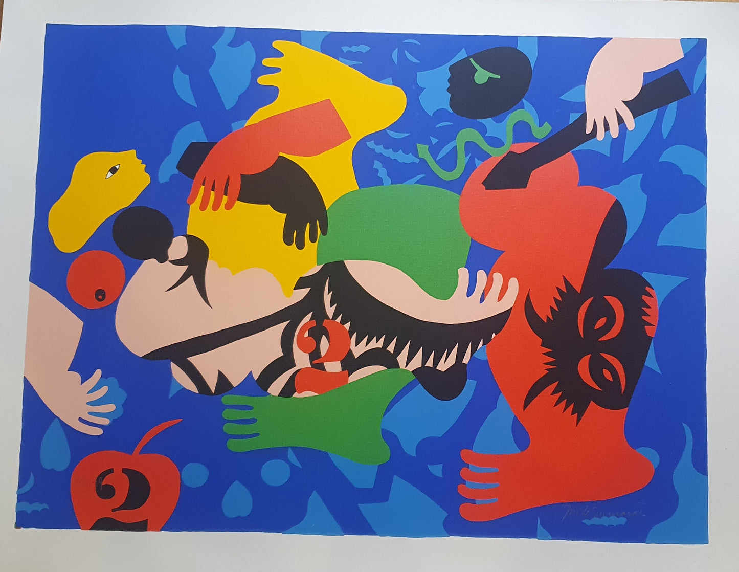 Ilha dos Amores II, Serigrafia em tela de José de Guimarães