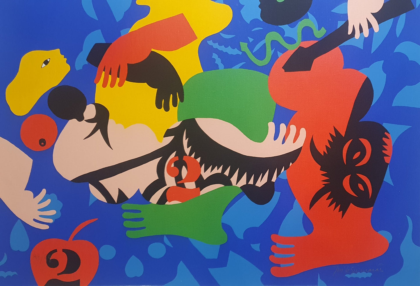 Ilha dos Amores II, Serigrafia em tela de José de Guimarães