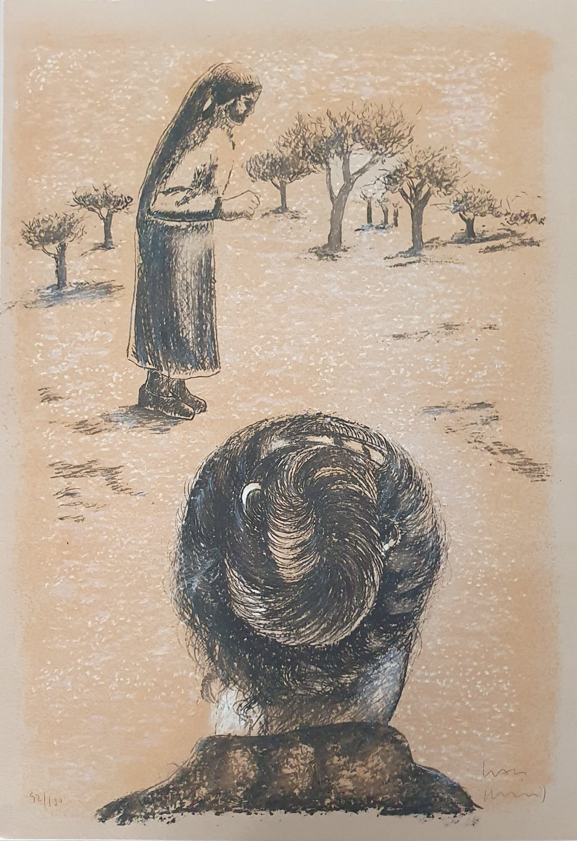 Carrapito, serigrafia da série de Carrapitos de Trás os Montes de Graça Morais