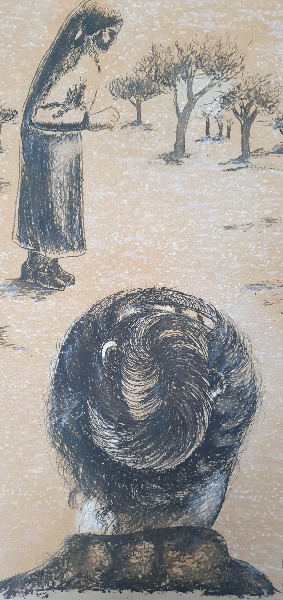 Carrapito, serigrafia da série de Carrapitos de Trás os Montes de Graça Morais