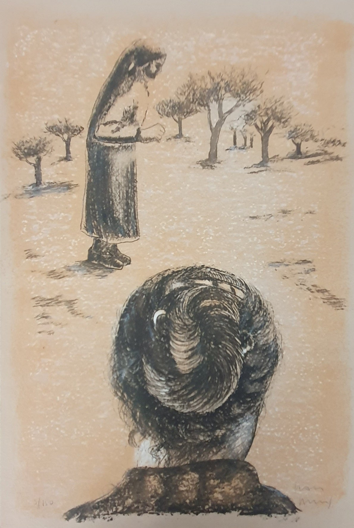Carrapito, serigrafia da série de Carrapitos de Trás os Montes de Graça Morais