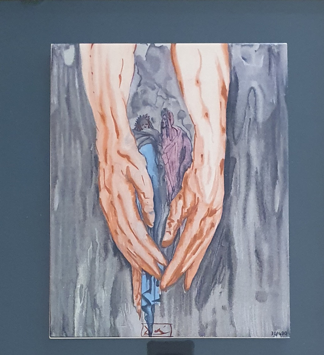 Salvador Dali, cerâmica "La Montée de Géryon", A DIVINA COMÉDIA DE DANTE