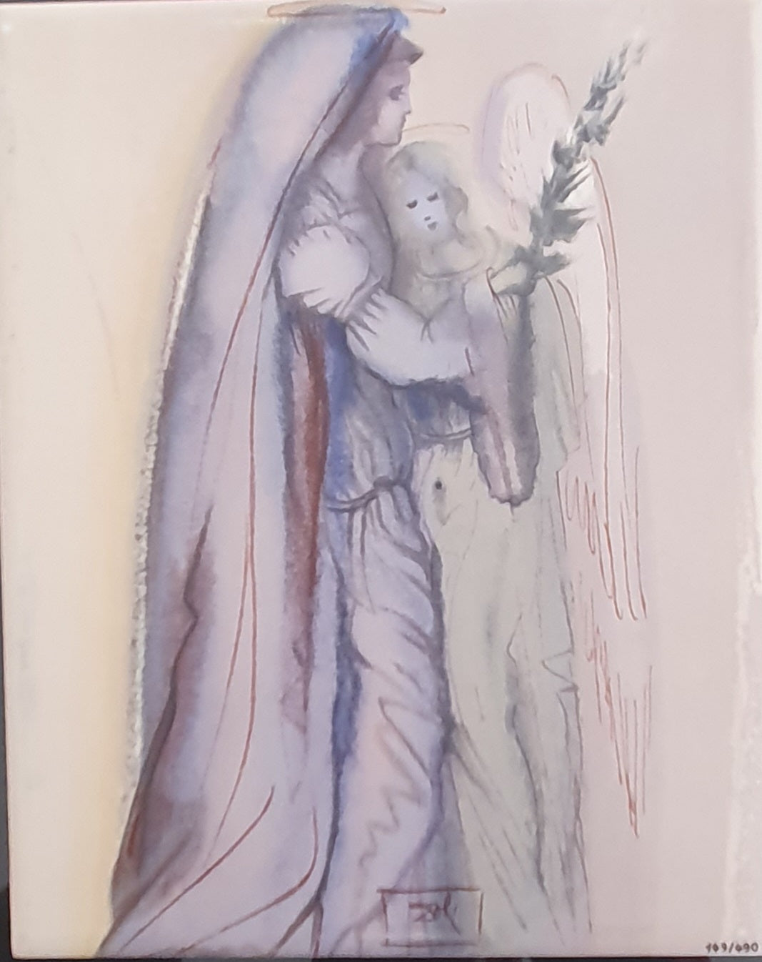 Salvador Dali, cerâmica "Préparation à la Prière Finale", A DIVINA COMÉDIA DE DANTE