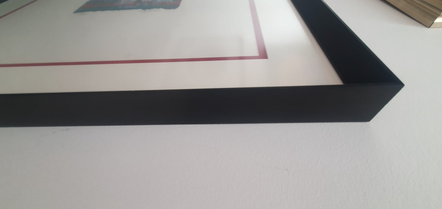 Grande serigrafia do mestre Cargaleiro emoldurada