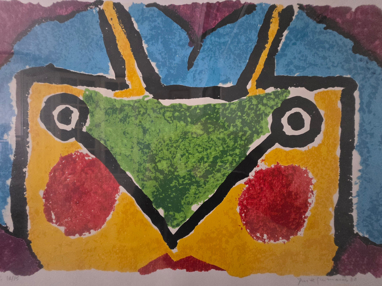 Serigrafia emoldurada de José de Guimarães