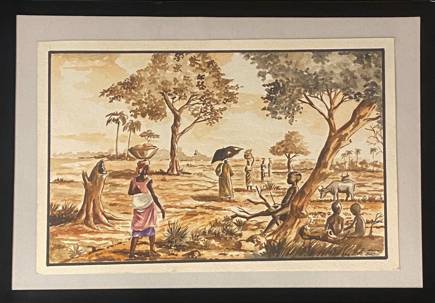 Original de pintor da Guiné Bissau, Fernando Júlio