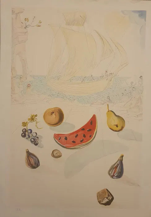 "Ship and Fruits" de Salvado Dali