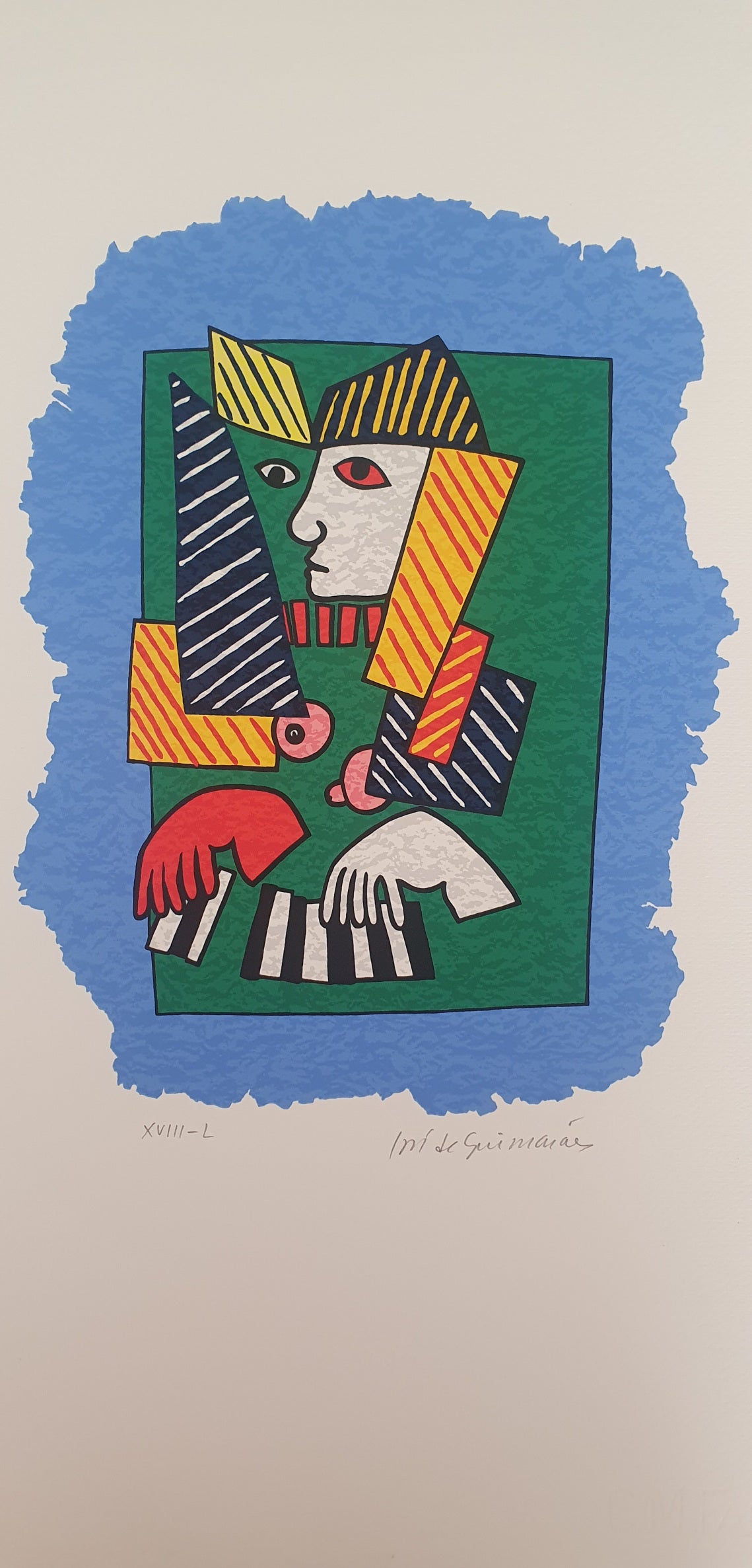 "O Pianista" Serigrafia de José de Guimarães II