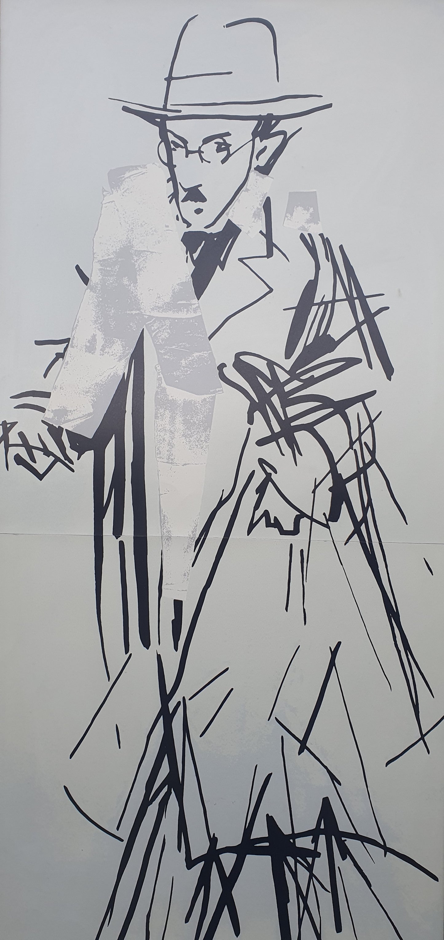 Fernando Pessoa, serigrafia dupla de Júlio Pomar