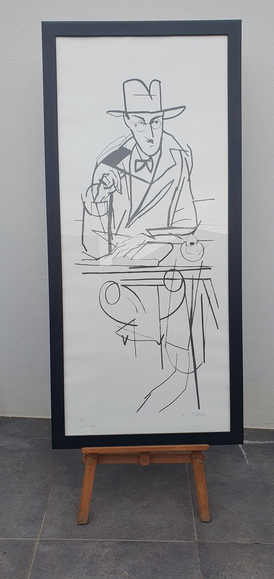 Fernando Pessoa, obra emolduradade de Júlio Pomar