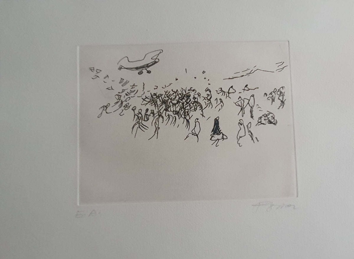 Jogos de Praia II, serigrafia de Júlio Pomar