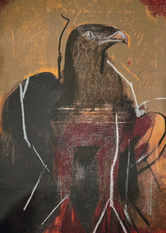 Águia do Benfica, serigrafia sobre tela de Júlio Pomar