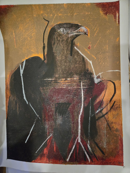 Águia do Benfica, serigrafia sobre tela de Júlio Pomar