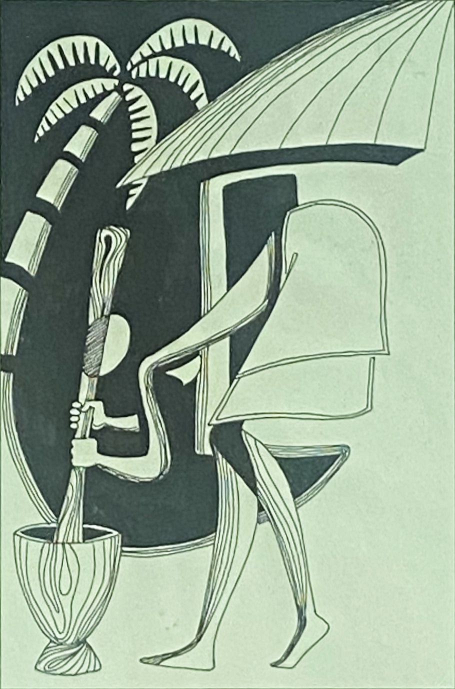 Original de pintor da Guiné Bissau, Manuel Júlio