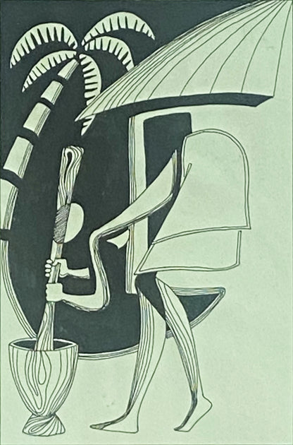 Original de pintor da Guiné Bissau, Manuel Júlio