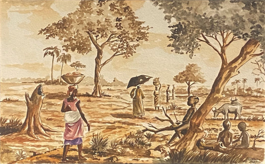 Original de pintor da Guiné Bissau, Fernando Júlio