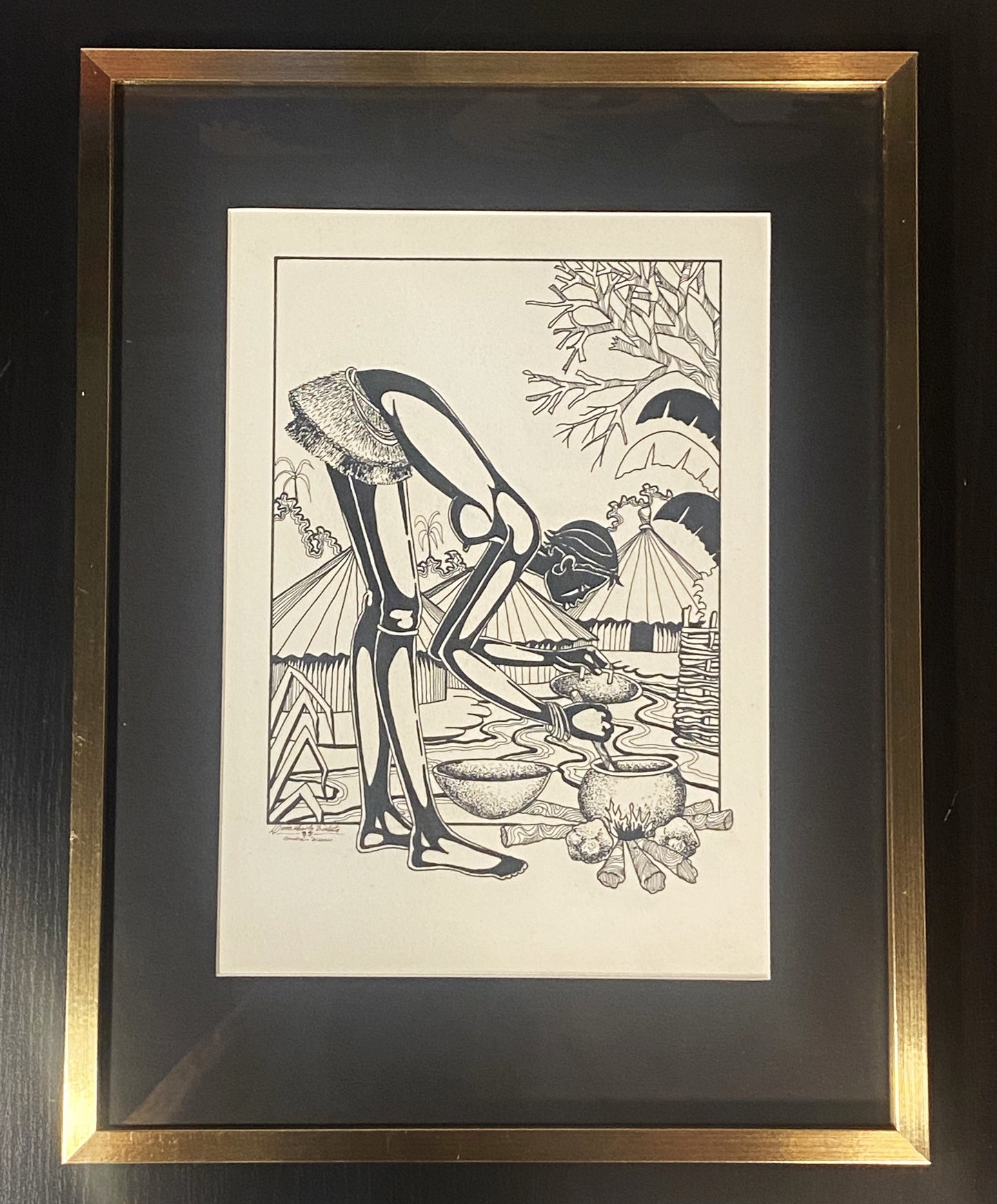 Original de pintor da Guiné Bissau, Alberto Balata