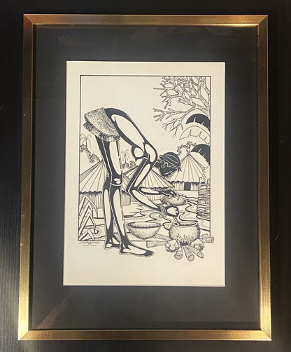 Original de pintor da Guiné Bissau, Alberto Balata