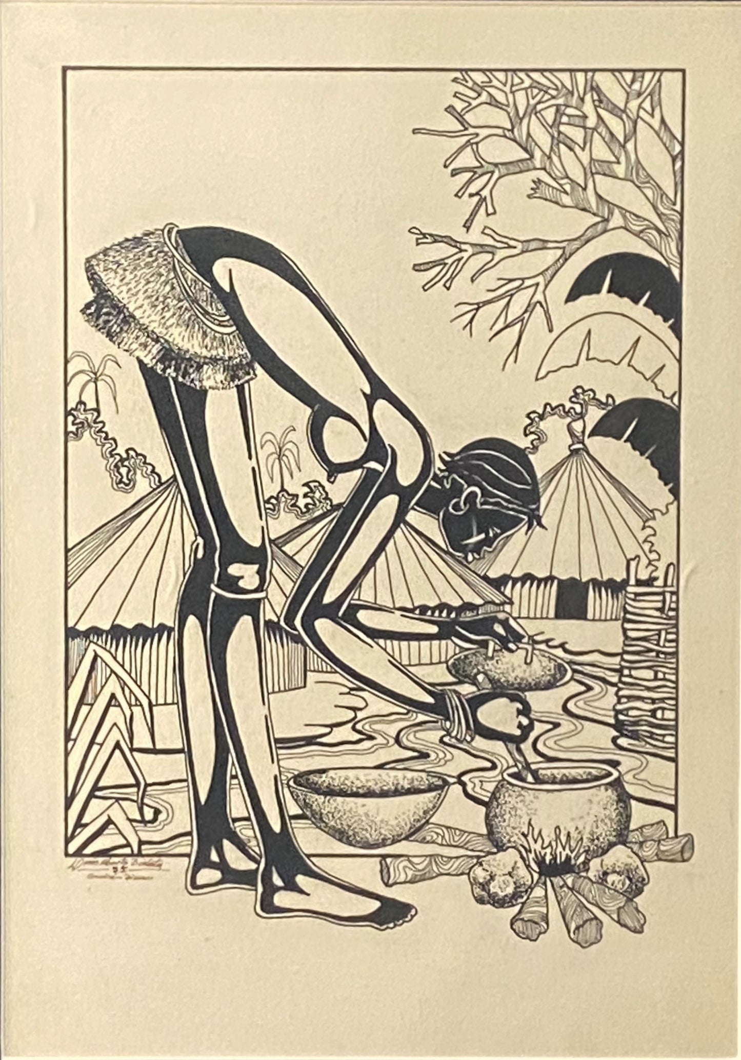 Original de pintor da Guiné Bissau, Alberto Balata