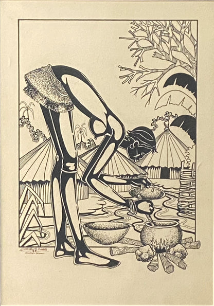 Original de pintor da Guiné Bissau, Alberto Balata
