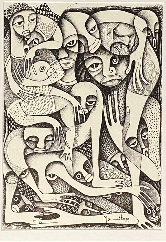 Pintura original 3 de Mamito -  Arte Africana: Moçambique