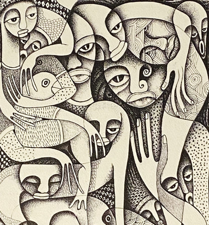 Pintura original 3 de Mamito -  Arte Africana: Moçambique