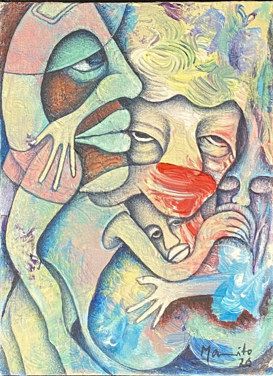 Pintura original de Arte Africana, pintores de Moçambique
